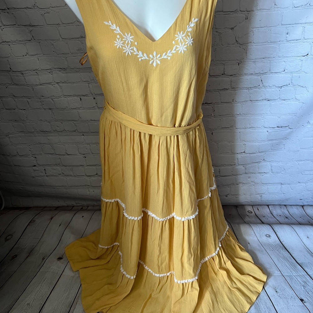 JOIE SLEEVELESS EMBROIDERED MAXI DRESS